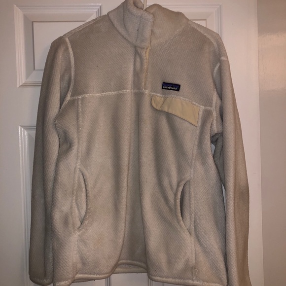 White fleece LARGE women’s Patagonia - Picture 1 of 2